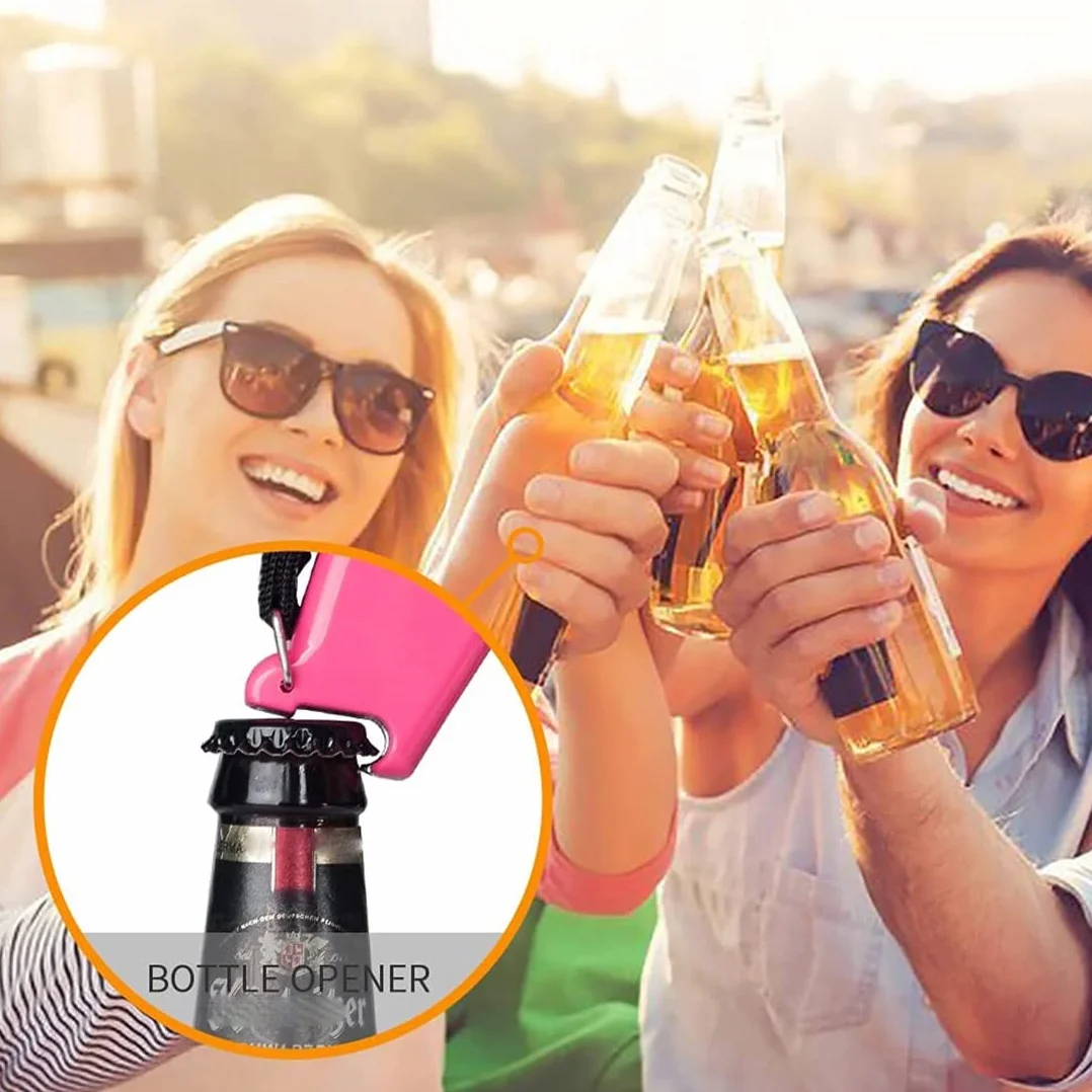 Altavoz PA Megáfono 25W con Grabadora de Voz Abrebotellas Rosa