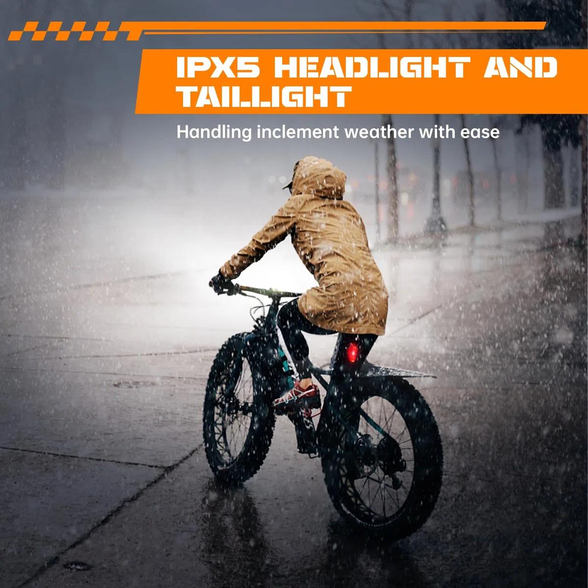 IPSXP Bicicleta Front and Rear Lights, High Lúmenes Luz Bicicleta, USB Recargable Luces Bicicleta Delantera y Trasera, Ultraligera de Aluminio Luz Trasera Bicicleta Potente LED, IPX5 Luz Bici