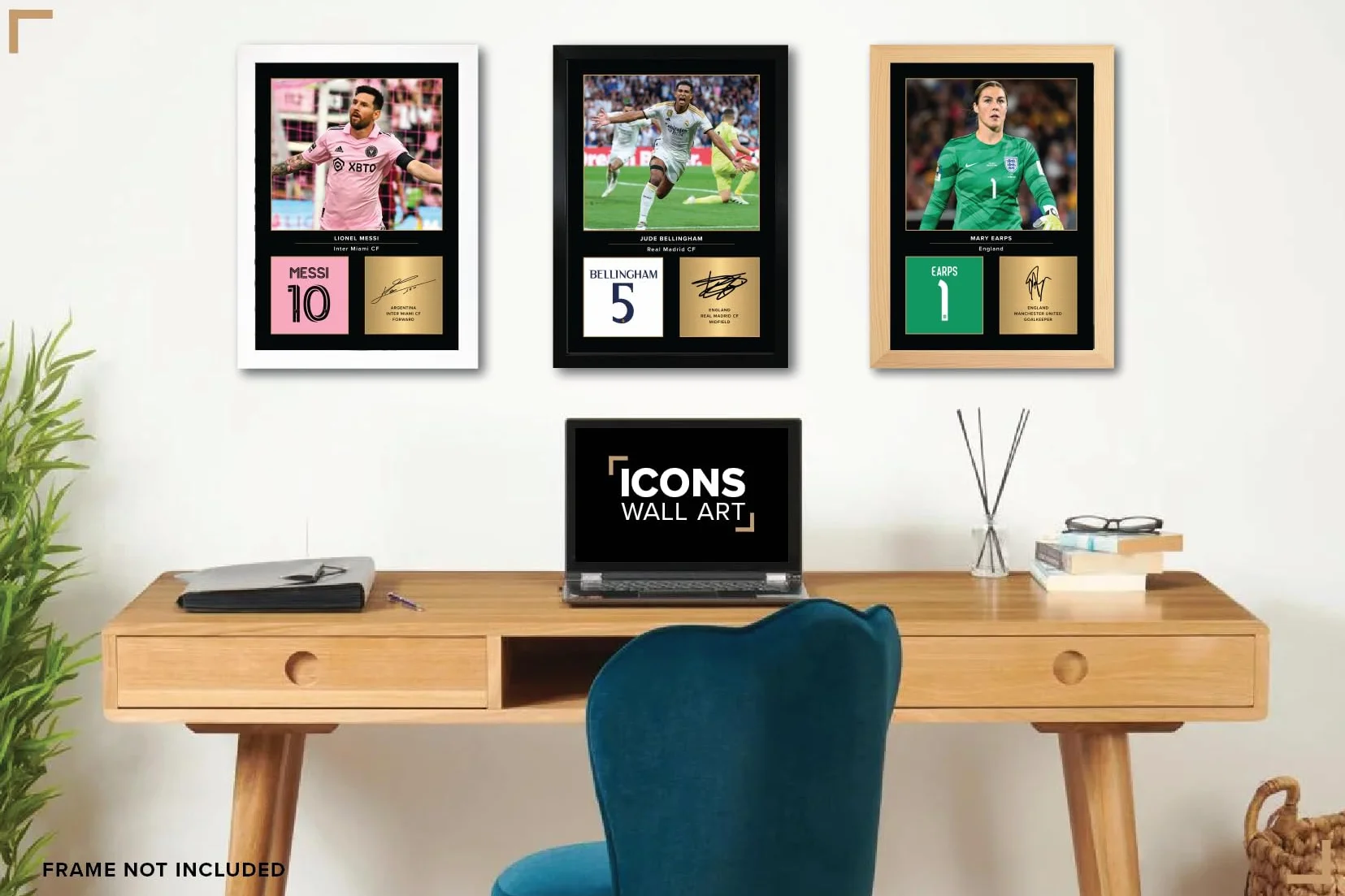 Icons Wall Art Foto firmada del Real Madrid Kylian Mbappé, tamaño A4, regalo para fans del Real Madrid reproducida digitalmente firmada sin marco