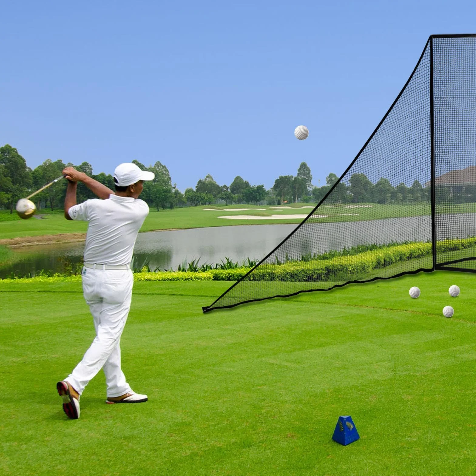 Golf Barrier Net Mesh Side Net Extension for Swing Practice Shank Net Baseball Hockey Football