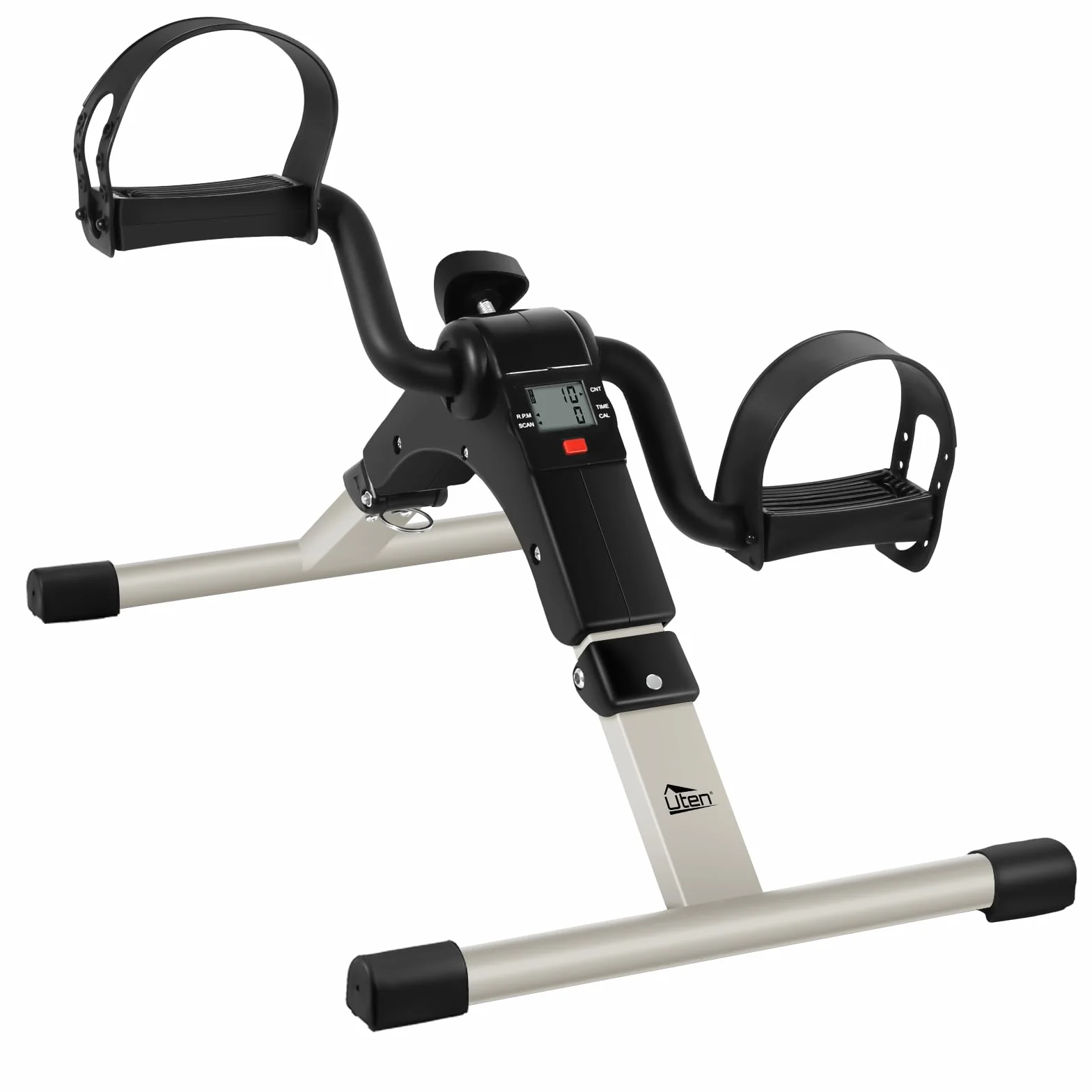 Uten Mini Pedal de Ejercicio Estaticos para Bicicleta de Ejercicio para Brazos y Piernas con Pantalla LCD y Resistencia Ajustable, Ciclo de Resistencia en Interiores Bicicleta de Ejercicio