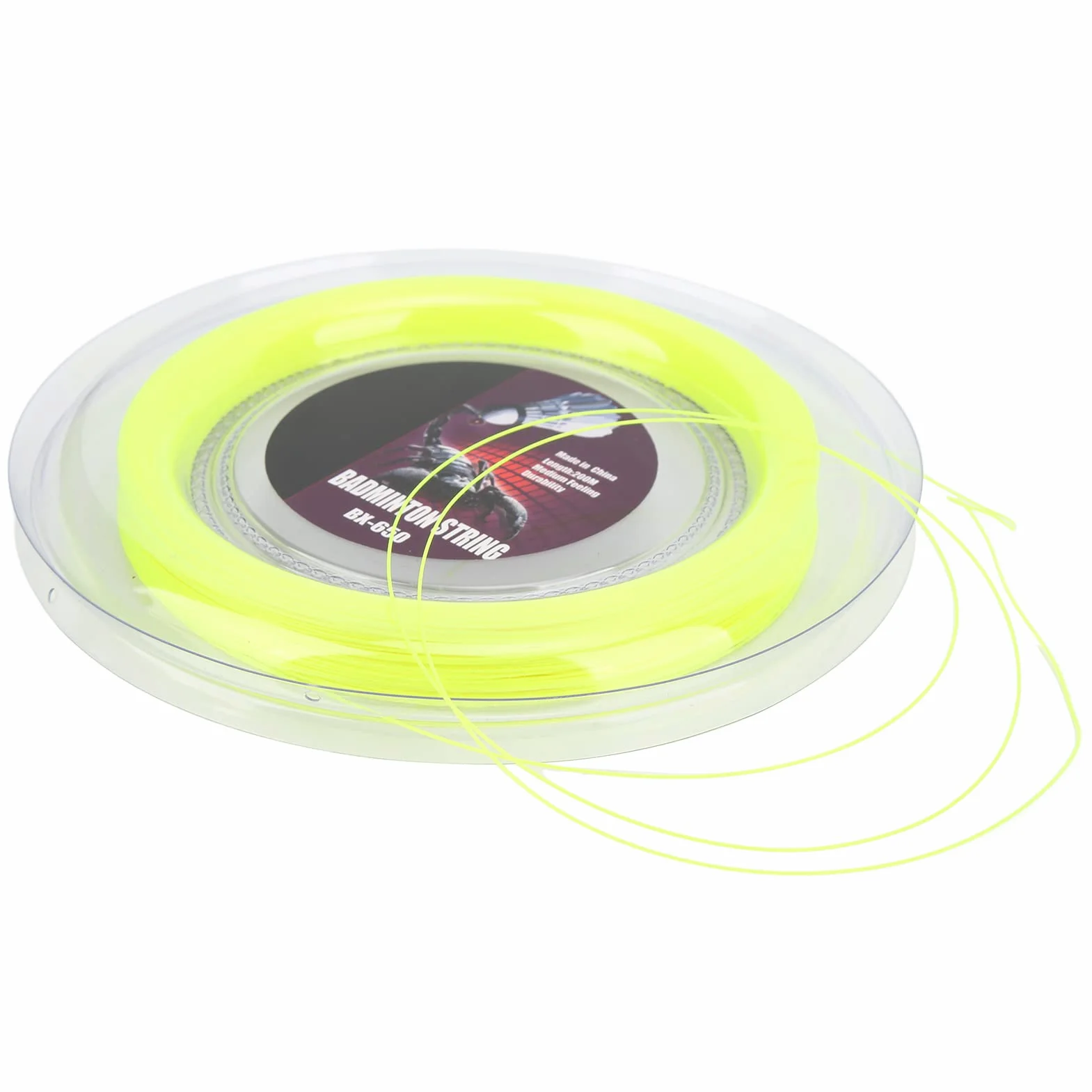 Carrete De Cuerda De Raqueta De Bádminton De 0,72mm Y 200m, Raqueta De Tenis Profesional, Hilo De Hilo De Línea Amarilla, Carrete De Alambre De Raqueta De Repuesto Para Entrenamiento Diario Amateur